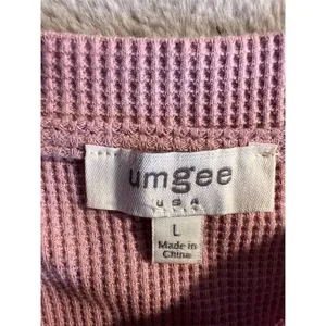 Umgee Women's Tie Dye Long Sleeve Waffle Knit Top Size L Multicolor thumbnail 3