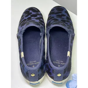 Keds x Kate Spade‎ Triple Decker Leopard Calf Hair Sneakers Navy WH59826 6.5 thumbnail 3