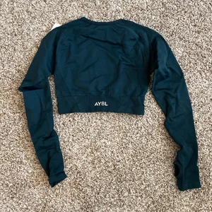AYBL Balance V2 Seamless Long Sleeve Crop Top - Forest Green in XS thumbnail 3