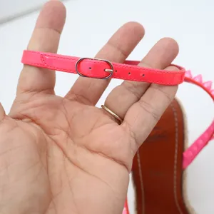 Christian Louboutin Neon Pink Studded Espadrille Wedge Sandals 38 thumbnail 11