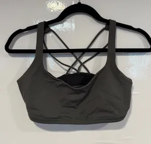 Lululemon Green grey‎ Strappy Back Sports Bra thumbnail 1