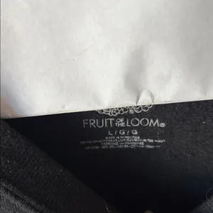 FINAL MARKDOWN Fruit of the Loom Classic Black Crewneck Sweatshirt large thumbnail 2