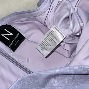 Naked Wardrobe 1X Lavender Croc Embossed Strapless Faux Leather Mini Dress thumbnail 11