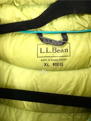 LL Bean Ultralight Women's XL REG Down Quilted Puffer Coat Jacket Teal Blue thumbnail 2