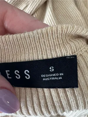 Lioness - Opulence Maxi Sweater Dress Cream Beige Sz S thumbnail 8