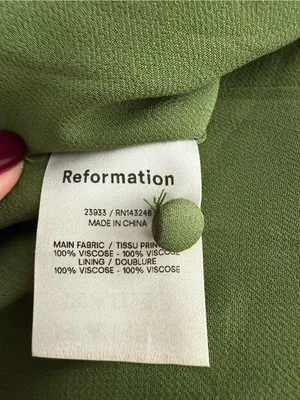 REFORMATION Carolena Midi Dress In Lomita Green Size 2 thumbnail 6