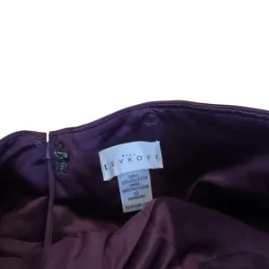 Bill Levkoff Purple Satin Strapless Sweetheart Dress Size 10 Formal Wedding EUC thumbnail 14