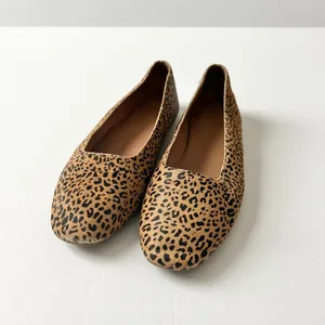 Madewell The Cory Ballet Flats Leopard Calf Hair Animal Print Size 7.5 thumbnail 2