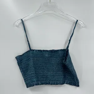 Anthropologie teal smocked bandeau size‎ large thumbnail 2