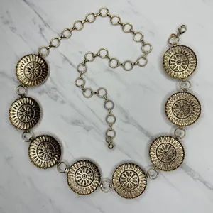 Flower Concho Sunburst Gold Chain Belt OS ✨ thumbnail 2