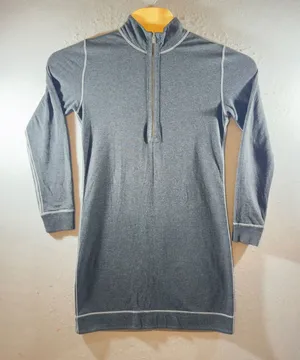 1403 | Tommy Bahama Athleisure Quarter Zip‎ Mock Neck Dress Grey Womens S thumbnail 1