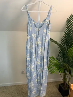 Reformation Liya Dress Bijou Blue dress gown size 0 thumbnail 5