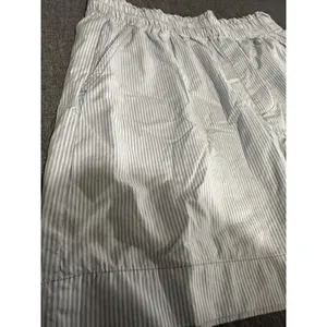 Aerie Women's Sz L Good Day Shorts Light Blue Striped High Rise Boxer Shorts thumbnail 4