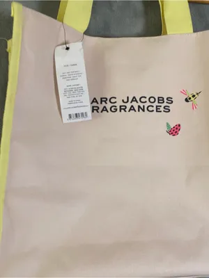 Marc Jacobs Fragrances‎ Pink and Yellow Canvas Tote Bag limited edition thumbnail 2