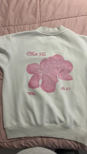 White Fox Boutique pink flower hoodie thumbnail 4