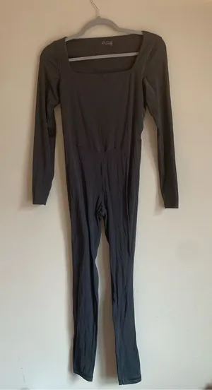 Offline By Aerie Long Sleeve Square Neck Jumpsuit Black Women Size Small thumbnail 1