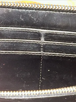 Tory Burch Black Patent Leather Embossed Logo Zip Around Continental Wallet thumbnail 14