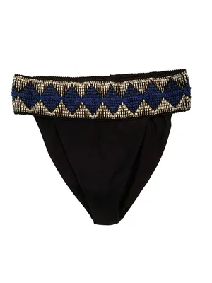 Elysiian One-Shoulder Milos Bikini Black Geometric S/XS Resort Beach Cruise thumbnail 5