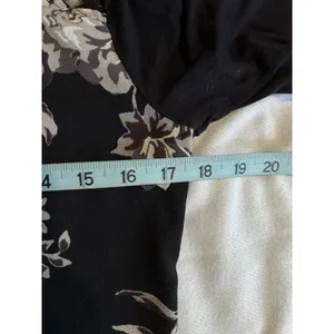 Maurices Floral Chiffon 3/4 Sleeve Blouse Size M Mix Material Keyhole Slits Boho thumbnail 7