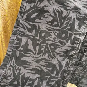 No Fear x H&M Baggy Wide-leg Black Gray Printed Y2K Style Jeans XS/0 thumbnail 6