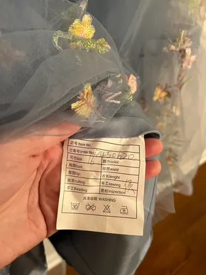 Blue Floral Prom / Formal Dress thumbnail 8