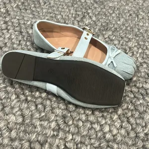 “C” Branded Light Blue Mary Jane Flats with Bow Size 38 thumbnail 8