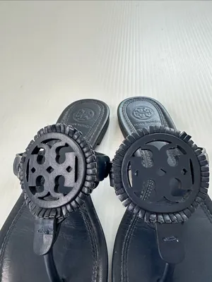 Tory Burch Navy Miller Fringe Sandals Navy, 6.5 thumbnail 11