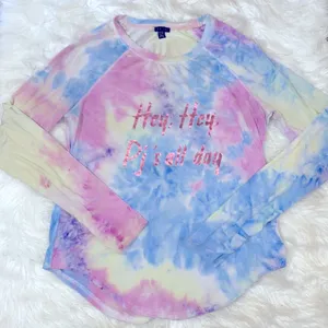 UK2LA Tie Dye Hey Hey Pj’s All Day Long Sleeve Pajama Top thumbnail 1