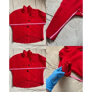 Vintage 60s Merle Red Felted Wool Mod Jacket thumbnail 3