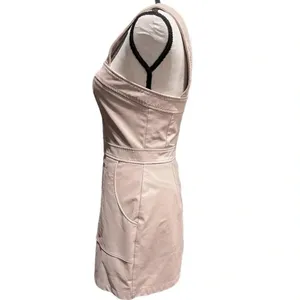 Amanda Uprichard Ace Dress Pale Pink Vegan Leather Size L Nwot thumbnail 6