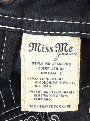 MISS ME Black Embellished Denim Cutoff Style Shorts Size 25 thumbnail 11