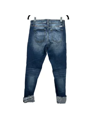 KanCan Sanded Distressed Knee Holes Cropped Denim Jeans 27 thumbnail 2