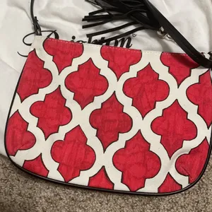 💙💖 Brighton‎ Holiday Holly Leaf Red Bird Canvas Crossbody thumbnail 4