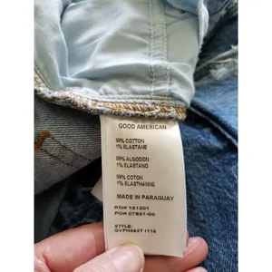 Good American Good Vintage Straight Leg Fray Jeans Indigo Blue Women's Sz 6/28 thumbnail 13