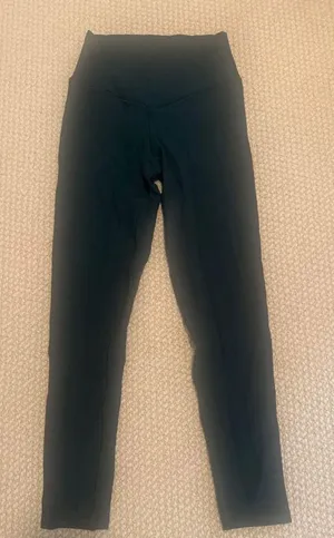aerie 7/8 real me crossover leggings green thumbnail 1
