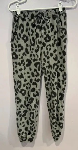 Lush Clothing Boutique fleece‎ cheetah joggers thumbnail 1