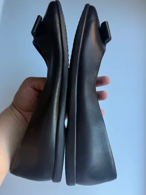 Cole Haan Black Leather Bow Peep-Toe Flats 7B thumbnail 8