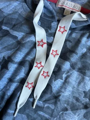 PJ Salvage Blue Camouflage Star Hoodie thumbnail 3