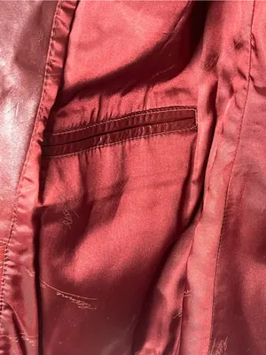 Etienne Aigner Vintage Oxblood Leather Blazer Style Jacket 80s Sz 14 thumbnail 12