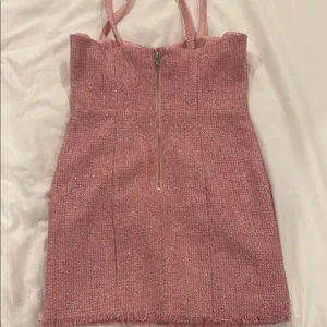 Pink Lovers and Friends Tawnie Tweed Mini Dress Size S thumbnail 3
