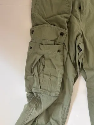 Abercrombie & Fitch Cargo Jogger Pants M Sage Green Y2K Utility thumbnail 5