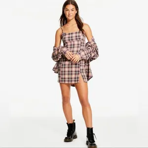 Aeropostale Plaid Scoop-Neck Slim Dress – NWT – Size Large thumbnail 3