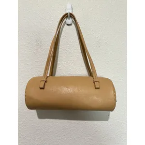 by Anthropologie Tan cylindrical/barrel design Handbag Tan / Warm Camel thumbnail 2