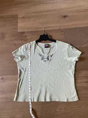 Vintage Harley Davidson Barnett El Paso TX Tee Size XL Light Green Made In USA thumbnail 9