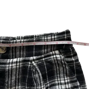 Altar'd State Shorts Juniors M Black White Plaid High Rise Pockets Casual thumbnail 5