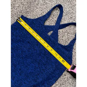 Beyond Yoga heathered blue athletic Carefree Cut-Out tank top L thumbnail 7