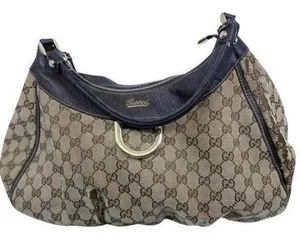 Gucci tote all over logo beige brown jacquard fabr thumbnail 1