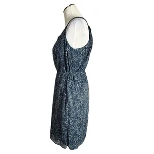 Converse Womens Paisley Print Open Back Dress Size M Blue Halter Tie Waist BOHO Casual thumbnail 4