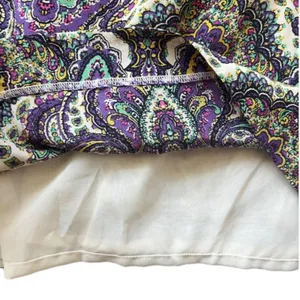 J.Crew 100% silk paisley print slip dress purple multi Coquette Fairy SIZE 2 thumbnail 8