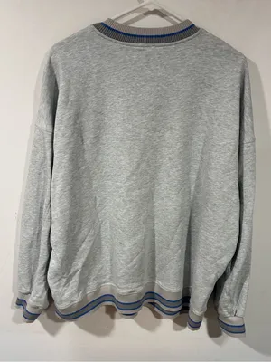 Lululemon Perfectly Oversized Ringer Crew Heathered Core Ultra Light Grey / Pool thumbnail 4